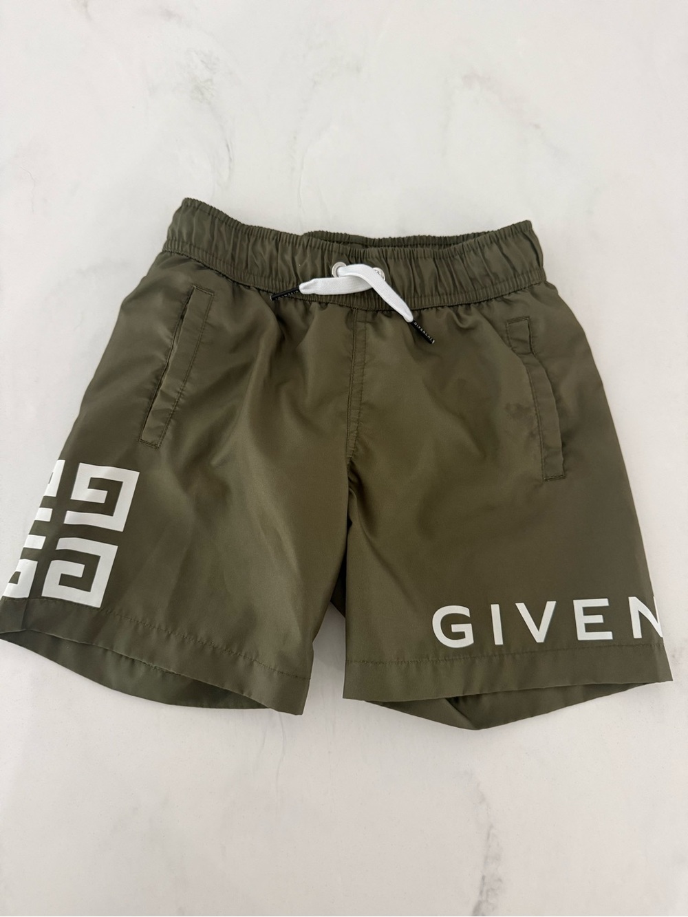 Givenchy kids Olive Green Swim Shorts